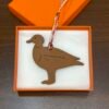 Australia Sydney 187 Factory Pigeon Charm Togo Dark Coffee / Epsom Gold