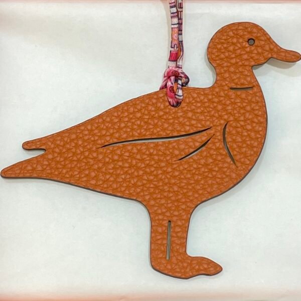 Korea Seoul 187 Factory Pigeon Charm Togo Leather Orange / Epsom Etoupe Grey