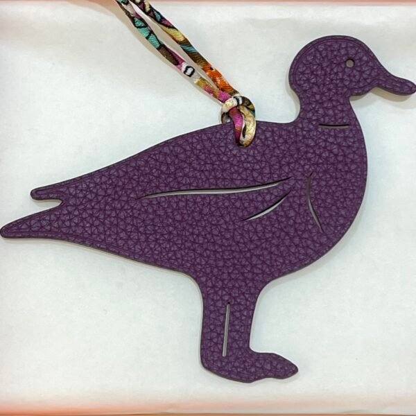 187 Factory Pigeon Bag Charm Price Togo Violet / Epsom Noir