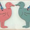187 Factory Pigeon Bag Charm Epsom Blue Atoll / Togo Flamingo