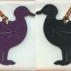 187 Factory Pigeon Bag Charm Price Togo Violet / Epsom Noir