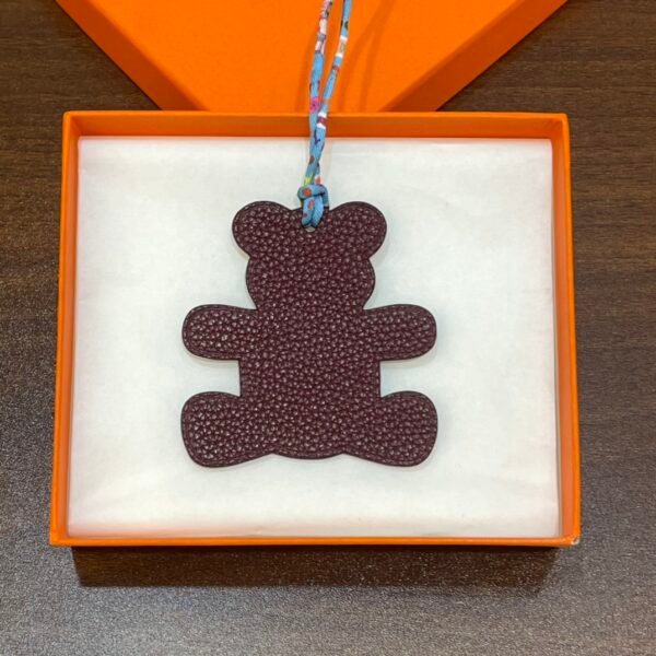 Canada Ottawa 187 Factory Bear Charm Images Blue Atoll Epsom / Dark Coffee Togo Leather