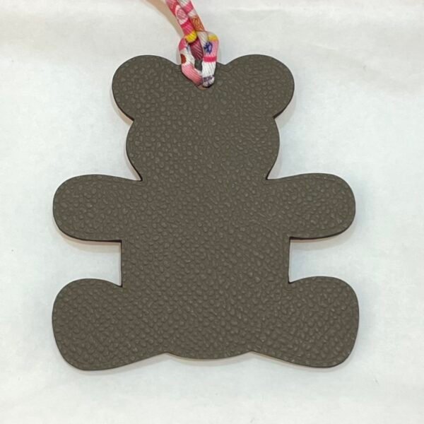 187 Factory Etoupe Grey Epsom / Togo Rose Sakura Bear Bag Charm