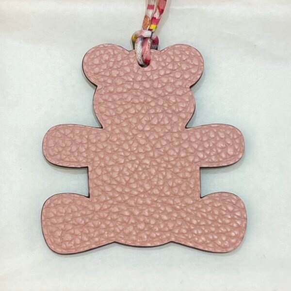 187 Factory Etoupe Grey Epsom / Togo Rose Sakura Bear Bag Charm