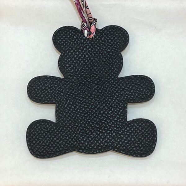 187 Factory Bear Charm Noir Epsom Leather / Violet Togo Leather