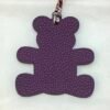 187 Factory Bear Charm Noir Epsom Leather / Violet Togo Leather