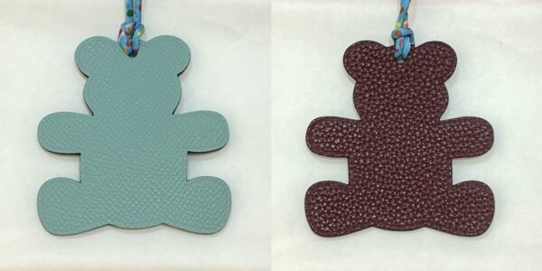 Canada Ottawa 187 Factory Bear Charm Images Blue Atoll Epsom / Dark Coffee Togo Leather