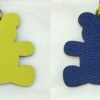 Hong Kong 187 Factory Epsom Leather Lime / Togo Leather Blue Saphir Bear Bag Charm
