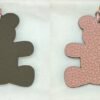 187 Factory Etoupe Grey Epsom / Togo Rose Sakura Bear Bag Charm