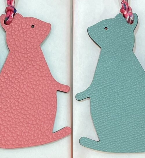 187 Factory Bag Charm Price Big Squirrel Charm Togo Rose Confetti / Epsom Blue Atoll