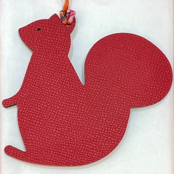 187 Factory Big Squirrel Charm Togo Feu Orange / Epsom Rouge Casaque