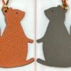 UK London 187 Factory Big Squirrel Charm Togo Feu Orange / Epsom Etoupe