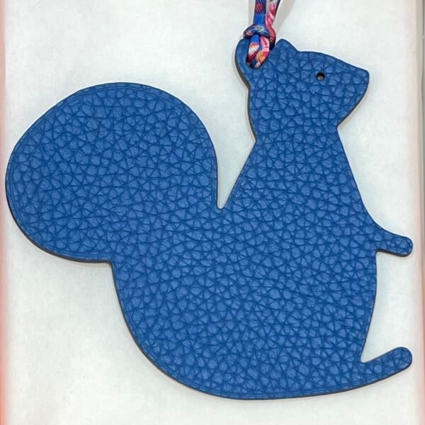 187 Factory Bag Charm Price Blue Azteque Togo / Gold Epsom Big Squirrel Charm
