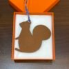187 Factory Bag Charm Price Blue Azteque Togo / Gold Epsom Big Squirrel Charm