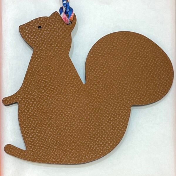 187 Factory Bag Charm Price Blue Azteque Togo / Gold Epsom Big Squirrel Charm