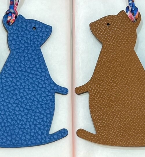 187 Factory Bag Charm Price Blue Azteque Togo / Gold Epsom Big Squirrel Charm