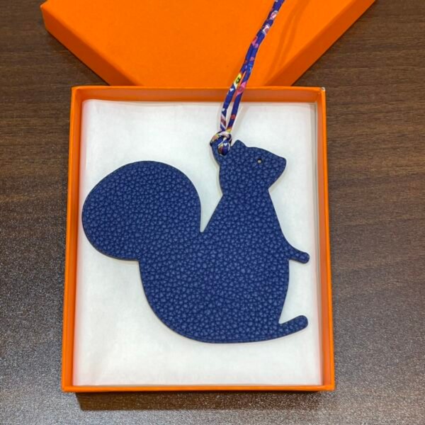 Hong Kong 187 Factory Big Squirrel Charm Togo Blue Saphir / Epsom Lime