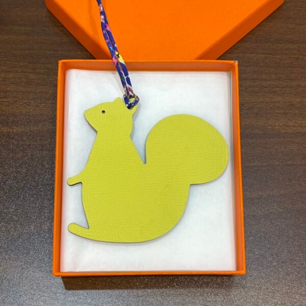 Hong Kong 187 Factory Big Squirrel Charm Togo Blue Saphir / Epsom Lime