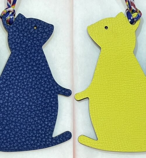 Hong Kong 187 Factory Big Squirrel Charm Togo Blue Saphir / Epsom Lime