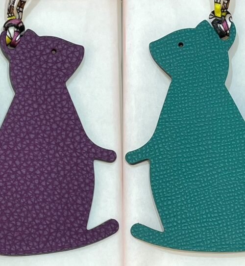 187 Factory Bag Charm Images Togo Leather Violet / Epsom Leather Blue Paon Big Squirrel Charm