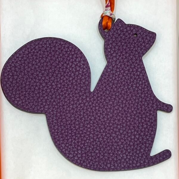 187 Factory Big Squirrel Bag Charm Violet Togo Leather / Nior Epsom Leather