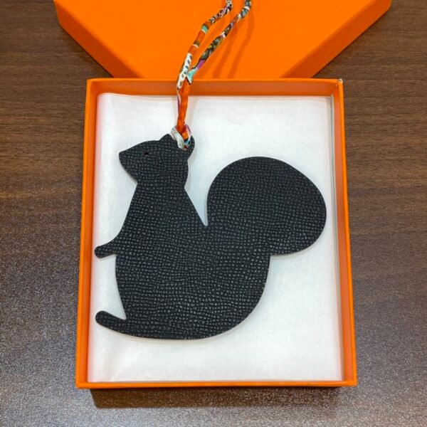 187 Factory Big Squirrel Bag Charm Violet Togo Leather / Nior Epsom Leather