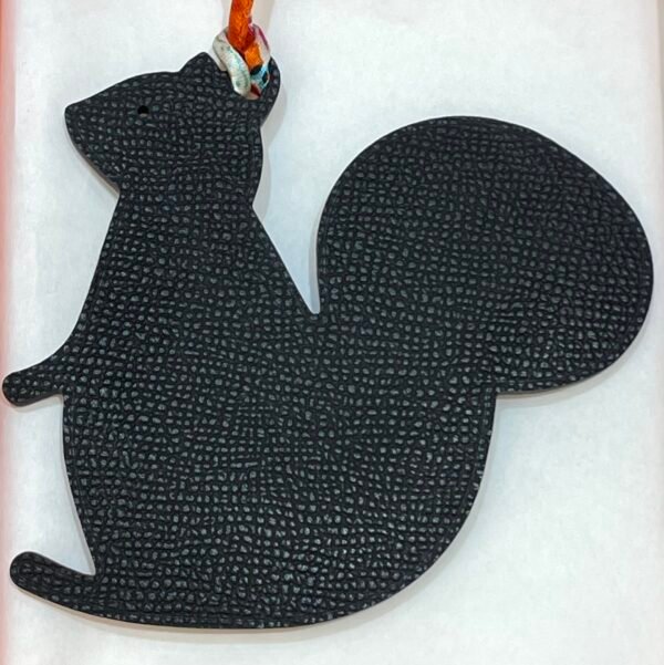 187 Factory Big Squirrel Bag Charm Violet Togo Leather / Nior Epsom Leather