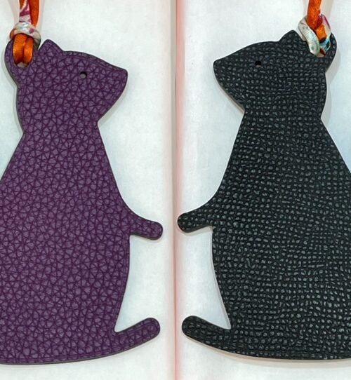 187 Factory Big Squirrel Bag Charm Violet Togo Leather / Nior Epsom Leather