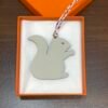 Saudi Arabia Riyadh 187 Factory Small Squirrel Charm Togo Craie / Epsom Orange