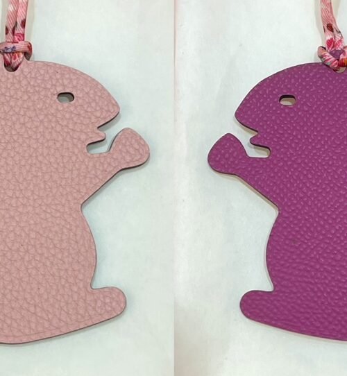 187 Factory Small Squirrel Bag Charm Togo Rose Sakura / Epsom Rose Purple