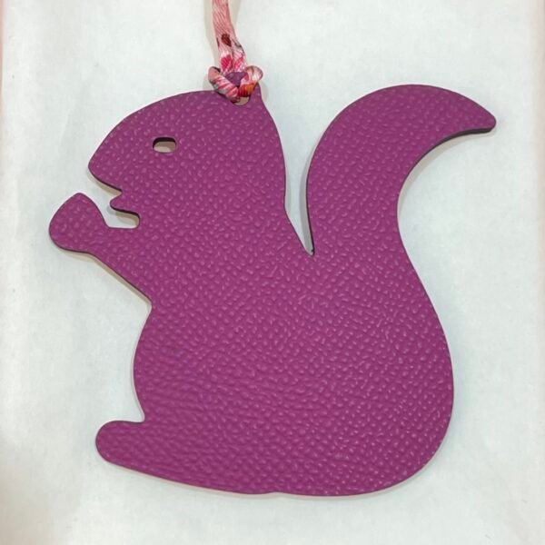 187 Factory Small Squirrel Bag Charm Togo Rose Sakura / Epsom Rose Purple