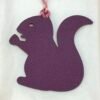 UK London 187 Factory Small Squirrel Charm Togo Rose Eglantine / Epsom Violet