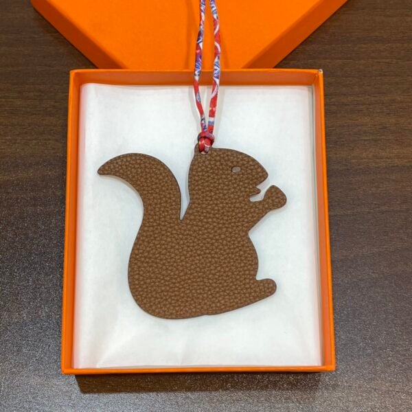 Handmade 187 Factory Gold Togo Leather / Rouge Casaque Epsom Small Squirrel Charm