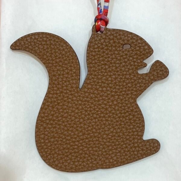 Handmade 187 Factory Gold Togo Leather / Rouge Casaque Epsom Small Squirrel Charm