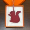 Handmade 187 Factory Gold Togo Leather / Rouge Casaque Epsom Small Squirrel Charm