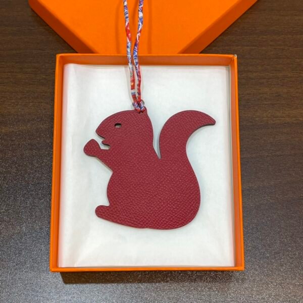 Handmade 187 Factory Gold Togo Leather / Rouge Casaque Epsom Small Squirrel Charm