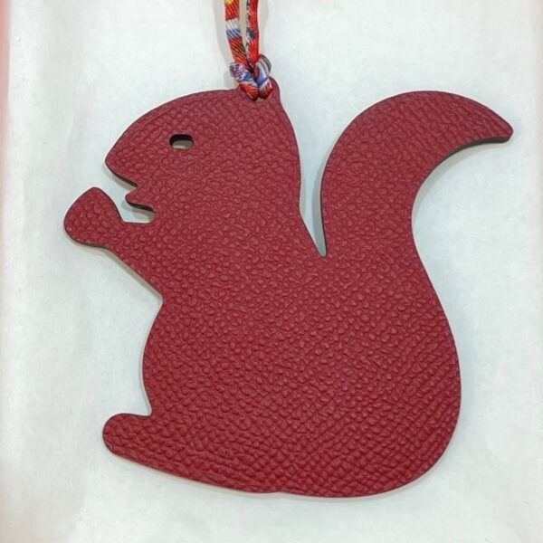 Handmade 187 Factory Gold Togo Leather / Rouge Casaque Epsom Small Squirrel Charm