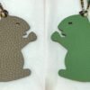 Hong Kong 187 Factory Small Squirrel Charm Togo Gris Tourterelle / Epsom Vert Criquet