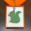 Hong Kong 187 Factory Small Squirrel Charm Togo Gris Tourterelle / Epsom Vert Criquet