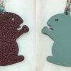 187 Factory Small Squirrel Charm Price Togo Leather Dark Coffee / Epsom Blue Attol