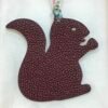 187 Factory Small Squirrel Charm Price Togo Leather Dark Coffee / Epsom Blue Attol