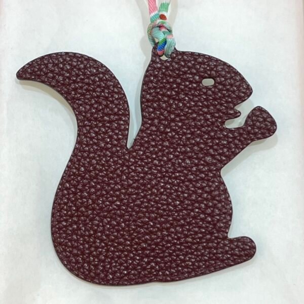 187 Factory Small Squirrel Charm Price Togo Leather Dark Coffee / Epsom Blue Attol
