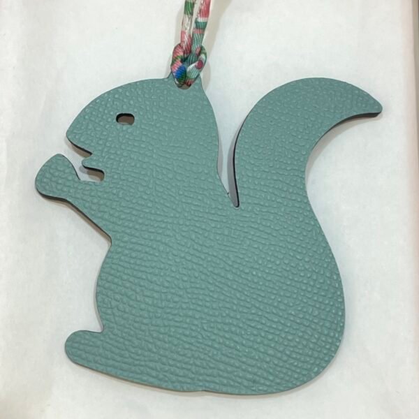 187 Factory Small Squirrel Charm Price Togo Leather Dark Coffee / Epsom Blue Attol
