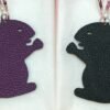 Canada Toront 187 Factory Small Squirrel Charm Violet Togo Leather / Noir Epsom Leather