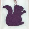 Canada Toront 187 Factory Small Squirrel Charm Violet Togo Leather / Noir Epsom Leather