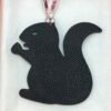 Canada Toront 187 Factory Small Squirrel Charm Violet Togo Leather / Noir Epsom Leather