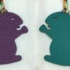 187 Factory Small Squirrel Bag Charm Togo Violet / Epsom Malachite