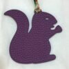187 Factory Small Squirrel Bag Charm Togo Violet / Epsom Malachite