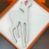 Russa Moscow 187 Factory Deer Charm Epsom Leather Craie / Togo Leather Rose Sakura