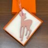 Russa Moscow 187 Factory Deer Charm Epsom Leather Craie / Togo Leather Rose Sakura